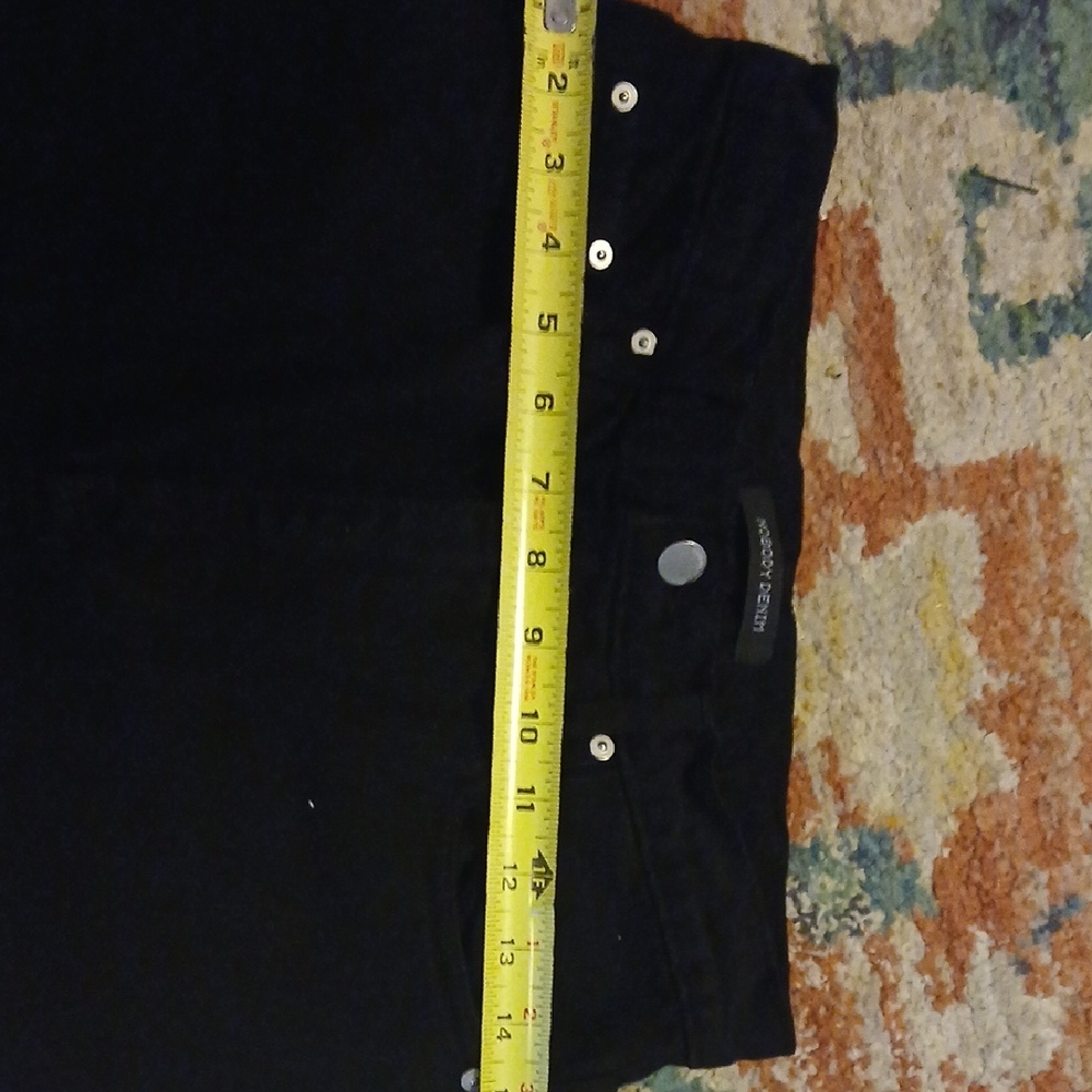 Nobody Black High-Waisted  Wide Legged Jeans